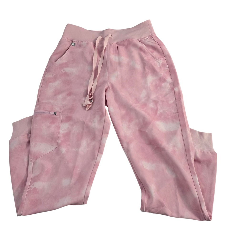 Figs Pink high waisted Tie-Dye Zamora Pants